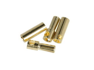 Robitronic Goldkontakt Stecker/Buchse 5mm (2 Paar)