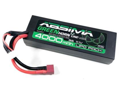 Absima 4000mA 3S 40C GREENhorn Line Low Profile LiPo