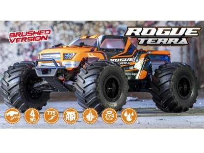 HobbyTech Rogue Terra Brushed-4WD Monster Truck RTR orange