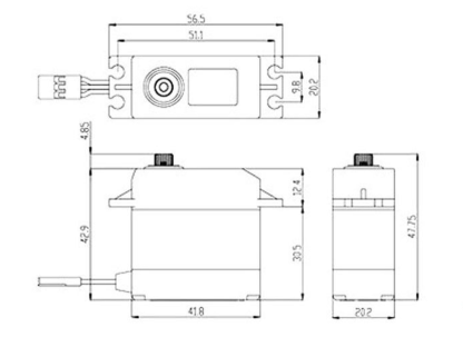 SAVÖX SW-0231MG Digital Servo waterproof IP67