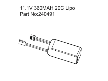 HobbyPlus 3S 11.1V 360MAH 20C Lipo Pack